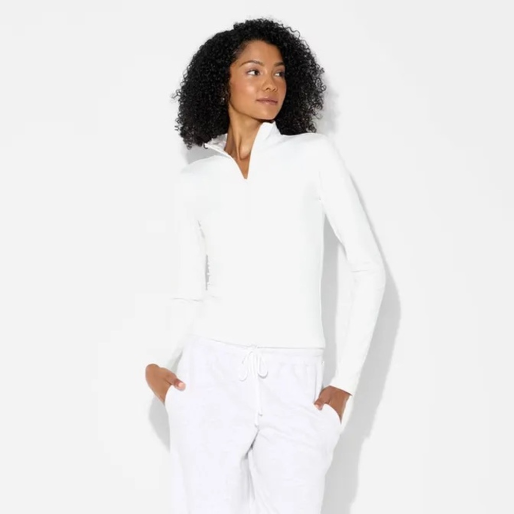 NEW Wild Fable‎ ButterBliss Double-Zip White Jacket Size L